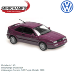 Modelauto 1:43 | Minichamps 940055604 | Volkswagen Corrado G60 Purple Metallic 1990 Modelauto 1:43 | Minichamps 940055604 | Volkswagen Corrado G60 Purple Metallic 1990