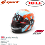 Helm 1:5 | Spark 5HF068 | Bell Helmet | McLaren F1 2021 #4 - Lando Norris Helm 1:5 | Spark 5HF068 | Bell Helmet | McLaren F1 2021 #4 - Lando Norris