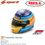 Helm 1:5 | Spark 5HF061 | Bell Helmet | Alpine Formula One Team 2021 #14 - Fernando Alonso Helm 1:5 | Spark 5HF061 | Bell Helmet | Alpine Formula One Team 2021 #14 - Fernando Alonso