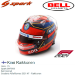 Helm 1:5 | Spark 5HF058 | Bell Helmet | Scuderia Alfa Romeo 2021 #7 - Kimi Raikkonen Helm 1:5 | Spark 5HF058 | Bell Helmet | Scuderia Alfa Romeo 2021 #7 - Kimi Raikkonen