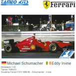 Modelauto 1:43 | Tameo TMK431 | Scuderia Ferrari F310 1998 #5 - Schumacher - Irvine Modelauto 1:43 | Tameo TMK431 | Scuderia Ferrari F310 1998 #5 - Schumacher - Irvine