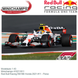 Modelauto 1:43 | Minichamps 410211611 | Red Bull Racing RB16B Honda 2021 #11 - Perez Modelauto 1:43 | Minichamps 410211611 | Red Bull Racing RB16B Honda 2021 #11 - Perez