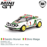 Modelauto 1:64 | MiniGT MGT00422 | Alitalia Lancia Stratos HF 1977 - Munari - Maiga Modelauto 1:64 | MiniGT MGT00422 | Alitalia Lancia Stratos HF 1977 - Munari - Maiga
