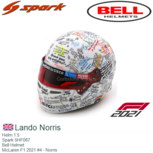 Helm 1:5 | Spark 5HF067 | Bell Helmet | McLaren F1 2021 #4 - Norris Helm 1:5 | Spark 5HF067 | Bell Helmet | McLaren F1 2021 #4 - Norris