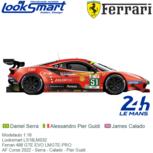Modelauto 1:18 | Looksmart LS18LM032 | Ferrari 488 GTE EVO LMGTE-PRO | AF Corse 2022 - Serra - Calado - Pier Guidi Modelauto 1:18 | Looksmart LS18LM032 | Ferrari 488 GTE EVO LMGTE-PRO | AF Corse 2022 - Serra - Calado - Pier Guidi