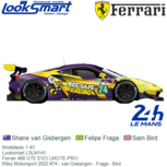 Modelauto 1:43 | Looksmart LSLM141 | Ferrari 488 GTE EVO LMGTE-PRO | Riley Motorsport 2022 #74 - van Gisbergen - Fraga - Bird Modelauto 1:43 | Looksmart LSLM141 | Ferrari 488 GTE EVO LMGTE-PRO | Riley Motorsport 2022 #74 - van Gisbergen - Fraga - Bird