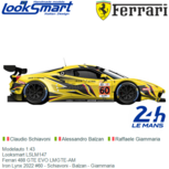Modelauto 1:43 | Looksmart LSLM147 | Ferrari 488 GTE EVO LMGTE-AM | Iron Lynx 2022 #60 - Schiavoni - Balzan - Giammaria Modelauto 1:43 | Looksmart LSLM147 | Ferrari 488 GTE EVO LMGTE-AM | Iron Lynx 2022 #60 - Schiavoni - Balzan - Giammaria