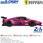 Modelauto 1:43 | Looksmart LSLM153 | Ferrari 488 GTE EVO LMGTE-AM | Iron Lynx 2022 #85 - Bovy - Frey - Gatting Modelauto 1:43 | Looksmart LSLM153 | Ferrari 488 GTE EVO LMGTE-AM | Iron Lynx 2022 #85 - Bovy - Frey - Gatting