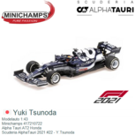 Modelauto 1:43 | Minichamps 417210722 | Alpha Tauri AT2 Honda | Scuderia AlphaTauri 2021 #22 - Y.Tsunoda Modelauto 1:43 | Minichamps 417210722 | Alpha Tauri AT2 Honda | Scuderia AlphaTauri 2021 #22 - Y.Tsunoda