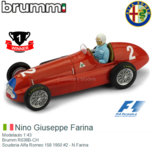 Modelauto 1:43 | Brumm R036B-CH | Scuderia Alfa Romeo 158 1950 #2 - N.Farina Modelauto 1:43 | Brumm R036B-CH | Scuderia Alfa Romeo 158 1950 #2 - N.Farina