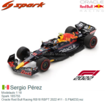 Modelauto 1:18 | Spark 18S755 | Oracle Red Bull Racing RB18 RBPT 2022 #11 - S.Pérez Modelauto 1:18 | Spark 18S755 | Oracle Red Bull Racing RB18 RBPT 2022 #11 - S.Pérez