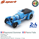 Modelauto 1:43 | Spark S3888 | Alfa Romeo 8C 2300 | Raymond Sommer 1934 #7 - R.Sommer - P.Felix Modelauto 1:43 | Spark S3888 | Alfa Romeo 8C 2300 | Raymond Sommer 1934 #7 - R.Sommer - P.Felix