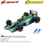 Modelauto 1:43 | Spark S8079 | Jordan Grand Prix 191 Ford 1991 #32 - M.Schumacher Modelauto 1:43 | Spark S8079 | Jordan Grand Prix 191 Ford 1991 #32 - M.Schumacher