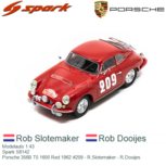 Modelauto 1:43 | Spark S6142 | Porsche 356B T5 1600 Red 1962 #209 - R.Slotemaker - R.Dooijes Modelauto 1:43 | Spark S6142 | Porsche 356B T5 1600 Red 1962 #209 - R.Slotemaker - R.Dooijes
