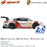 Modelauto 1:43 | Spark S8649 | Porsche 911 RSR-19 | Team Project 1 2022 #56 - B.Barnicoat - O.Millroy - B.Iribe Modelauto 1:43 | Spark S8649 | Porsche 911 RSR-19 | Team Project 1 2022 #56 - B.Barnicoat - O.Millroy - B.Iribe