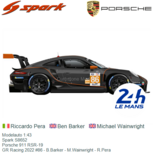 Modelauto 1:43 | Spark S8652 | Porsche 911 RSR-19 | GR Racing 2022 #86 - B.Barker - M.Wainwright - R.Pera Modelauto 1:43 | Spark S8652 | Porsche 911 RSR-19 | GR Racing 2022 #86 - B.Barker - M.Wainwright - R.Pera