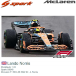 Modelauto 1:43 | Spark S8540 | McLaren F1 MCL36 2022 #4 - L.Norris Modelauto 1:43 | Spark S8540 | McLaren F1 MCL36 2022 #4 - L.Norris