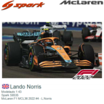 Modelauto 1:43 | Spark S8535 | McLaren F1 MCL36 2022 #4 - L.Norris Modelauto 1:43 | Spark S8535 | McLaren F1 MCL36 2022 #4 - L.Norris