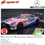 Modelauto 1:43 | Spark SG840 | Mercedes AMG GT3 | Getspeed 2022 #3 - M.Götz - F.Schiller - A.Christodoulou Modelauto 1:43 | Spark SG840 | Mercedes AMG GT3 | Getspeed 2022 #3 - M.Götz - F.Schiller - A.Christodoulou