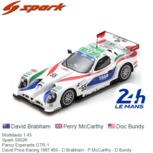 Modelauto 1:43 | Spark S5026 | Panoz Esperante GTR-1 | David Price Racing 1997 #55 - D.Brabham - P.McCarthy - D.Bundy Modelauto 1:43 | Spark S5026 | Panoz Esperante GTR-1 | David Price Racing 1997 #55 - D.Brabham - P.McCarthy - D.Bundy