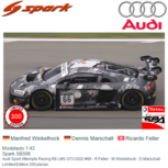 Modelauto 1:43 | Spark SB506 | Audi Sport Attempto Racing R8 LMS GT3 2022 #66 - R.Feller - M.Winkelhock - D.Marschall Modelauto 1:43 | Spark SB506 | Audi Sport Attempto Racing R8 LMS GT3 2022 #66 - R.Feller - M.Winkelhock - D.Marschall