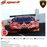 Modelauto 1:43 | Spark AS063 | Lamborghini Huracan GT3 EVO | Wall Racing 2022 #6 - T.D`Alberto - D.Wall - A.Deitz - G.Denyer Modelauto 1:43 | Spark AS063 | Lamborghini Huracan GT3 EVO | Wall Racing 2022 #6 - T.D`Alberto - D.Wall - A.Deitz - G.Denyer