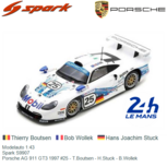 Modelauto 1:43 | Spark S9907 | Porsche AG 911 GT3 1997 #25 - T.Boutsen - H.Stuck - B.Wollek Modelauto 1:43 | Spark S9907 | Porsche AG 911 GT3 1997 #25 - T.Boutsen - H.Stuck - B.Wollek