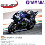 Motorfiets 1:12 | Minichamps 122213012 | Yamaha YZR M1 | MONSTER ENERGY YAMAHA MOTOGP 2021 - M.Vinales Motorfiets 1:12 | Minichamps 122213012 | Yamaha YZR M1 | MONSTER ENERGY YAMAHA MOTOGP 2021 - M.Vinales