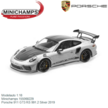 Modelauto 1:18 | Minichamps 155068229 | Porsche 911 GT3 RS 991.2 Silver 2019 Modelauto 1:18 | Minichamps 155068229 | Porsche 911 GT3 RS 991.2 Silver 2019