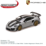 Modelauto 1:18 | Minichamps 155068226 | Porsche 911 GT3 RS 991.2 Chalk White / Golden Magnesium Wheels 2019 Modelauto 1:18 | Minichamps 155068226 | Porsche 911 GT3 RS 991.2 Chalk White / Golden Magnesium Wheels 2019
