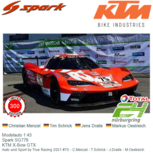 Modelauto 1:43 | Spark SG778 | KTM X-Bow GTX | Auto und Sport by True Racing 2021 #75 - C.Menzel - T.Schrick - J.Dralle - M.Oestreich Modelauto 1:43 | Spark SG778 | KTM X-Bow GTX | Auto und Sport by True Racing 2021 #75 - C.Menzel - T.Schrick - J.Dralle - M.Oestreich