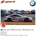 Modelauto 1:43 | Spark US293 | BMW M6 GT3 | Turner Motorsport 2021 #96 - A.Read - B.Auberlen - R.Foley Modelauto 1:43 | Spark US293 | BMW M6 GT3 | Turner Motorsport 2021 #96 - A.Read - B.Auberlen - R.Foley