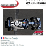 Modelauto 1:43 | Minichamps 117210710 | Alpha Tauri AT2 Honda | Scuderia AlphaTauri 2021 #10 - P.Gasly Modelauto 1:43 | Minichamps 117210710 | Alpha Tauri AT2 Honda | Scuderia AlphaTauri 2021 #10 - P.Gasly