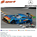 Modelauto 1:43 | Spark US283 | Mercedes AMG GT3 | Sun Energy 1 2021 #75 - K.Habul - M.Grenier - L.Stolz - R.Marciello Modelauto 1:43 | Spark US283 | Mercedes AMG GT3 | Sun Energy 1 2021 #75 - K.Habul - M.Grenier - L.Stolz - R.Marciello