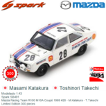 Modelauto 1:43 | Spark SB491 | Mazda Racing Team R100 M10A Coupé 1969 #28 - M.Katakura - T.Takechi Modelauto 1:43 | Spark SB491 | Mazda Racing Team R100 M10A Coupé 1969 #28 - M.Katakura - T.Takechi
