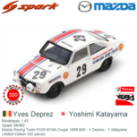 Modelauto 1:43 | Spark SB492 | Mazda Racing Team R100 M10A Coupé 1969 #29 - Y.Deprez - Y.Katayama Modelauto 1:43 | Spark SB492 | Mazda Racing Team R100 M10A Coupé 1969 #29 - Y.Deprez - Y.Katayama