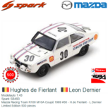 Modelauto 1:43 | Spark SB493 | Mazda Racing Team R100 M10A Coupé 1969 #30 - H.de Fierlant - L.Dernier Modelauto 1:43 | Spark SB493 | Mazda Racing Team R100 M10A Coupé 1969 #30 - H.de Fierlant - L.Dernier