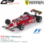 Modelauto 1:18 | GP Replicas GP16AWD | Scuderia Ferrari 126 CK 1981 #27 - Gilles Villeneuve Modelauto 1:18 | GP Replicas GP16AWD | Scuderia Ferrari 126 CK 1981 #27 - Gilles Villeneuve