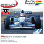 Modelauto 1:18 | Minichamps 510953401 | Benetton Sport B195 1995 #1 Modelauto 1:18 | Minichamps 510953401 | Benetton Sport B195 1995 #1