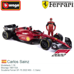 Modelauto 1:18 | Bburago 16811SA | Scuderia Ferrari SF-75 2022 #55 - C.Sainz Modelauto 1:18 | Bburago 16811SA | Scuderia Ferrari SF-75 2022 #55 - C.Sainz