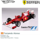 Modelauto 1:43 | Hotwheels T6289 | Ferrari F2010 Rood 2010 Modelauto 1:43 | Hotwheels T6289 | Ferrari F2010 Rood 2010