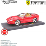 Modelauto 1:18 | Hotwheels K4147 | Ferrari Super America Rood Modelauto 1:18 | Hotwheels K4147 | Ferrari Super America Rood