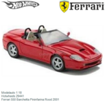 Modelauto 1:18 | Hotwheels 29441 | Ferrari 550 Barchetta Pininfarina Rood 2001 Modelauto 1:18 | Hotwheels 29441 | Ferrari 550 Barchetta Pininfarina Rood 2001