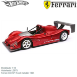 Modelauto 1:18 | Hotwheels L2975 | Ferrari 333 SP Rood metallic 1994 Modelauto 1:18 | Hotwheels L2975 | Ferrari 333 SP Rood metallic 1994