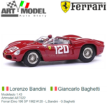 Modelauto 1:43 | Artmodel ART022 | Ferrari Dino 196 SP 1962 #120 italië / Targa Florio Modelauto 1:43 | Artmodel ART022 | Ferrari Dino 196 SP 1962 #120 italië / Targa Florio