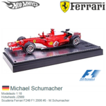 Modelauto 1:18 | Hotwheels J2989 | Scuderia Ferrari F248 F1 2006 #5 - M.Schumacher Modelauto 1:18 | Hotwheels J2989 | Scuderia Ferrari F248 F1 2006 #5 - M.Schumacher