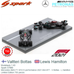 Modelauto 1:43 | Spark S7860 | Mercedes AMG F1 W12 E-performance 2021 #44 #77 - V.Bottas - L.Hamilton Modelauto 1:43 | Spark S7860 | Mercedes AMG F1 W12 E-performance 2021 #44 #77 - V.Bottas - L.Hamilton