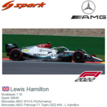 Modelauto 1:18 | Spark S8545 | Mercedes AMG W13 E-Performance | Mercedes-AMG Petronas F1 Team 2022 #44 - L.Hamilton Modelauto 1:18 | Spark S8545 | Mercedes AMG W13 E-Performance | Mercedes-AMG Petronas F1 Team 2022 #44 - L.Hamilton