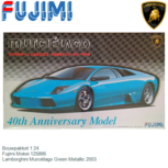 Bouwpakket 1:24 | Fujimi Mokei 125886 | Lamborghini Murciélago Green Metallic 2003 Bouwpakket 1:24 | Fujimi Mokei 125886 | Lamborghini Murciélago Green Metallic 2003