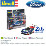 Bouwpakket 1:24 | Revell 67041 | Ford GT Le Mans LMGTE-PRO | Ford Chip Ganassi Racing 2017 #66 France / Le Mans 24 Hours Bouwpakket 1:24 | Revell 67041 | Ford GT Le Mans LMGTE-PRO | Ford Chip Ganassi Racing 2017 #66 France / Le Mans 24 Hours